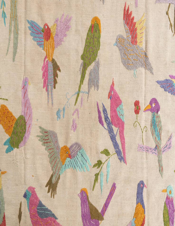 Detail image of  6' 9 x 9' 3  Hand Woven Kilim Suzani Wool Rug