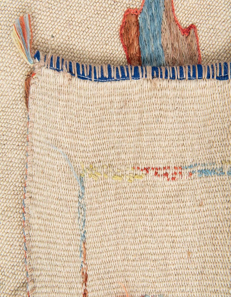Detail image of  5' x 6' 5  Hand Woven Kilim Suzani Wool Rug
