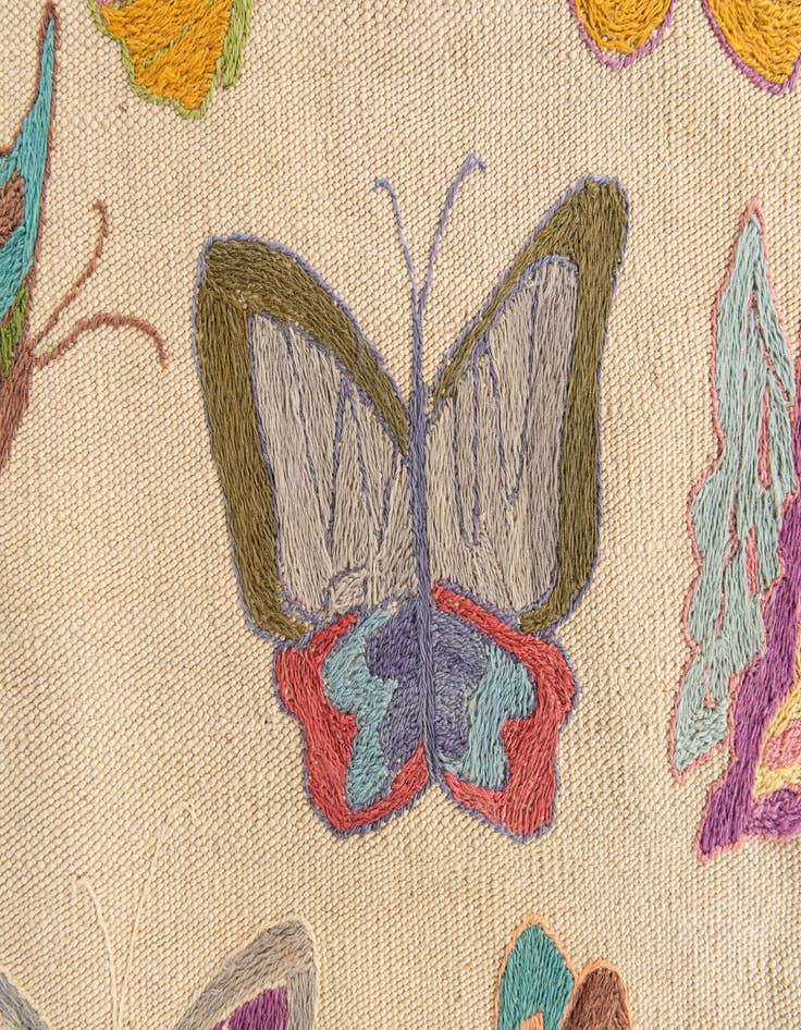 Detail image of  4' 10 x 6' 9  Hand Woven Kilim Suzani Wool Rug