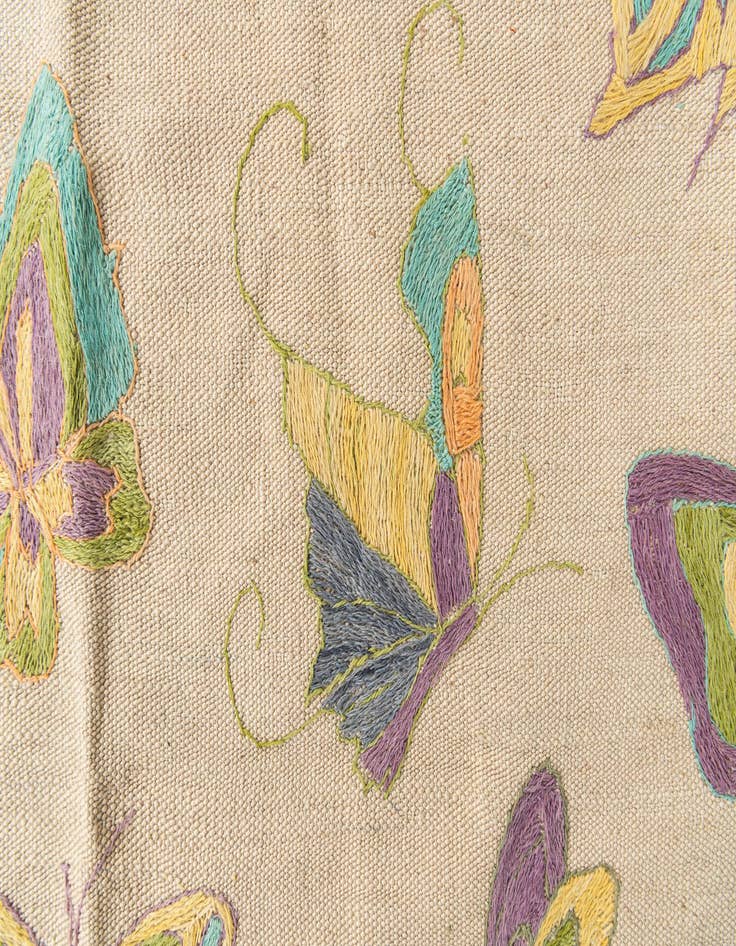 Detail image of  6' 5 x 9'  Hand Woven Kilim Suzani Wool Rug