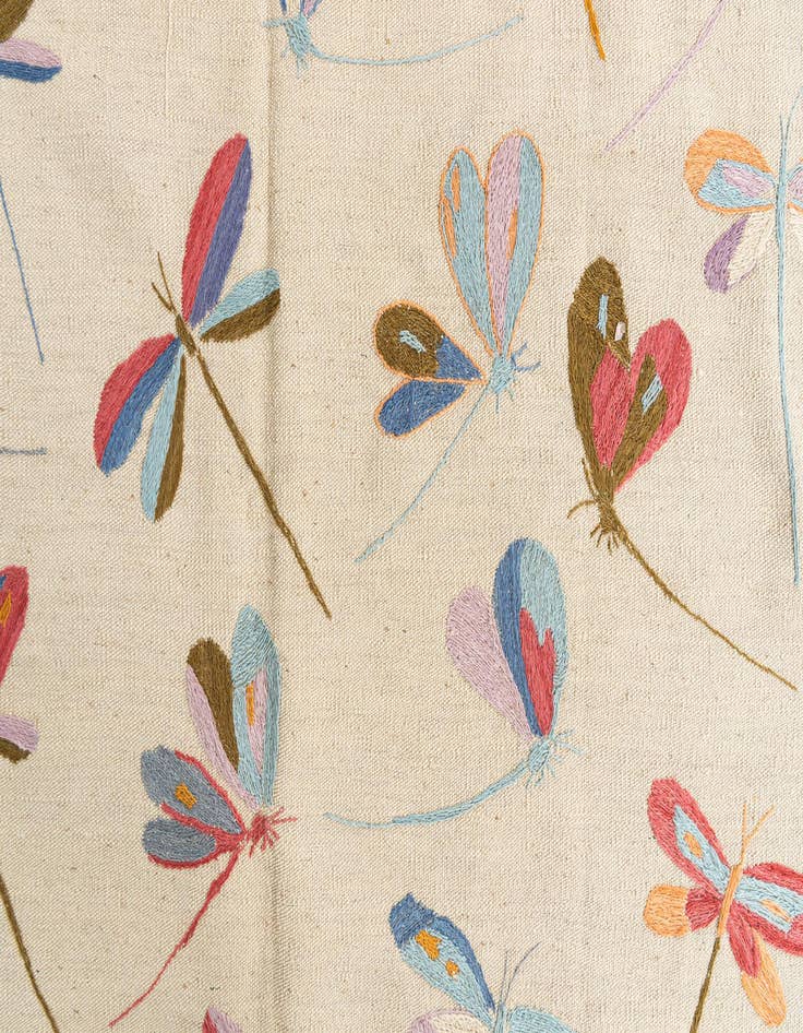 Detail image of  6' 7 x 9' 4  Hand Woven Kilim Suzani Wool Rug