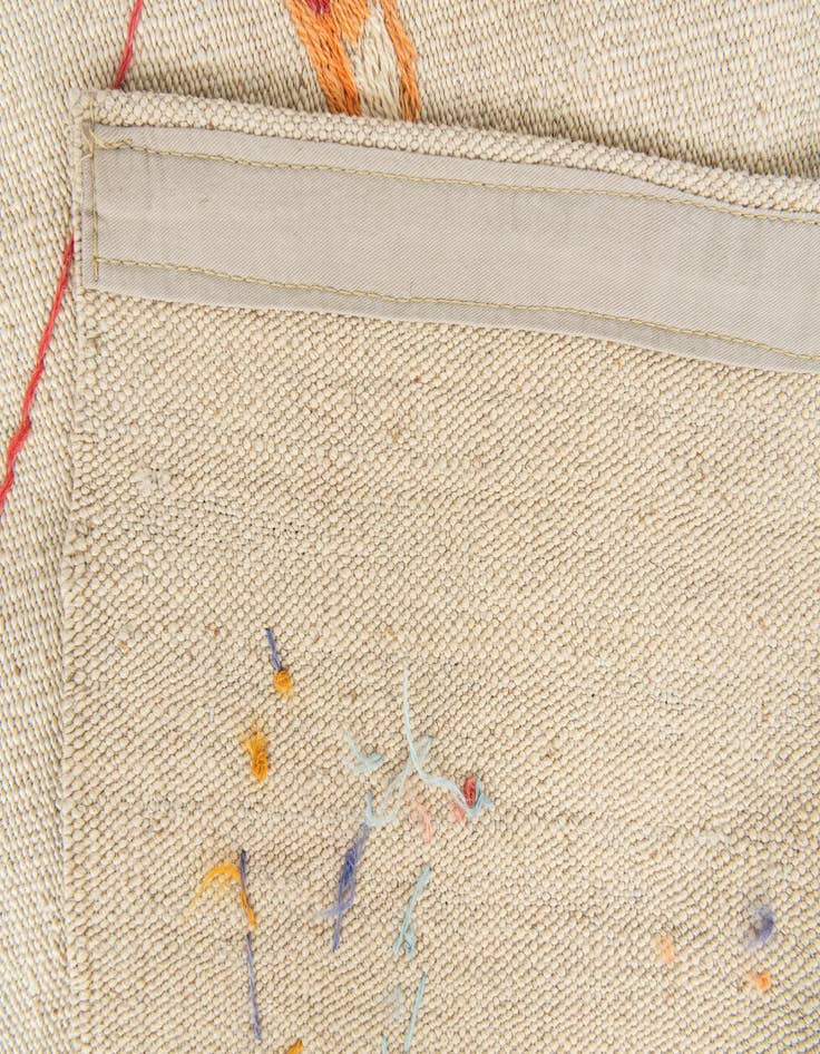 Detail image of  6' 7 x 9' 4  Hand Woven Kilim Suzani Wool Rug