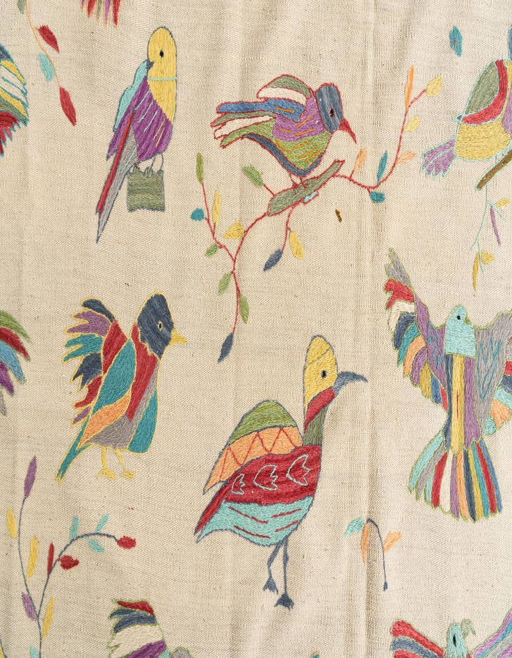 Detail image of  8' 2 x 9' 7  Hand Woven Kilim Suzani Wool Rug