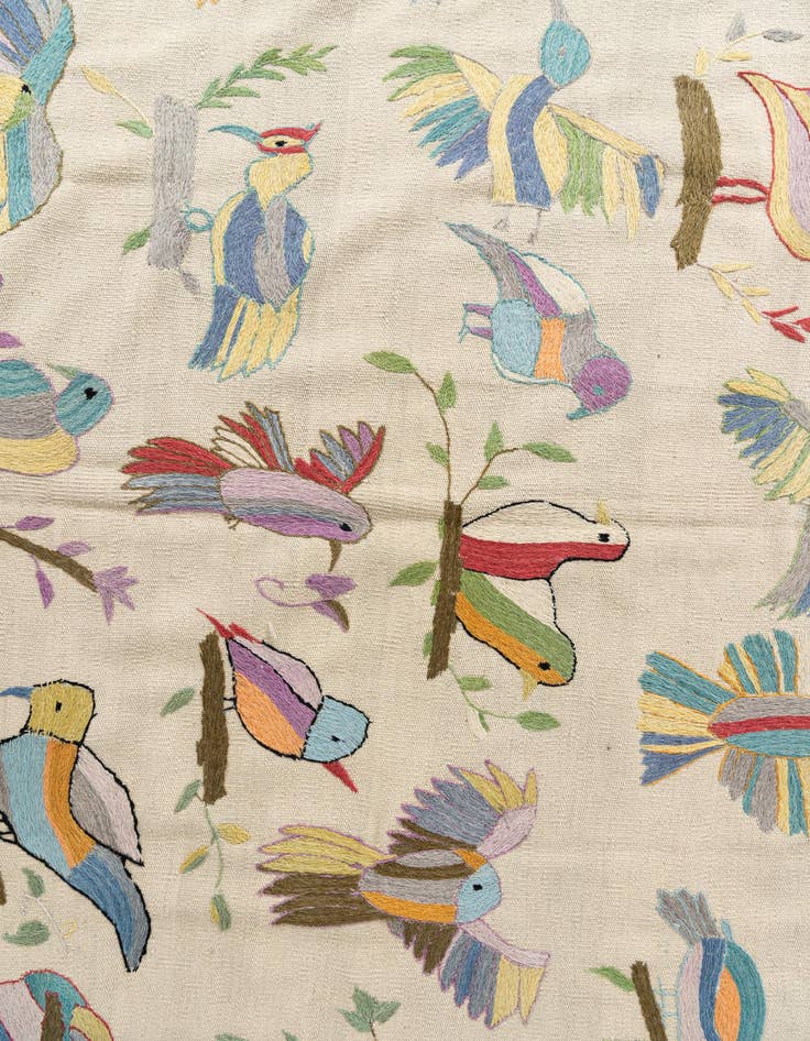 Detail image of  7' 2 x 9' 4  Hand Woven Kilim Suzani Wool Rug