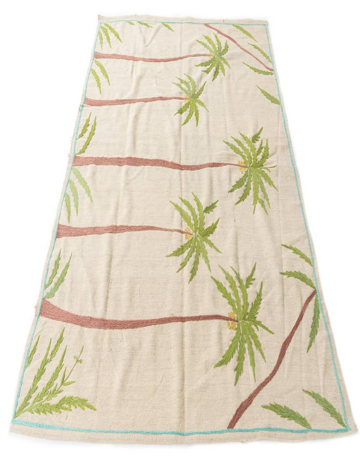 Detail image of  5' 9 x 7' 5  Hand Woven Kilim Suzani Wool Rug