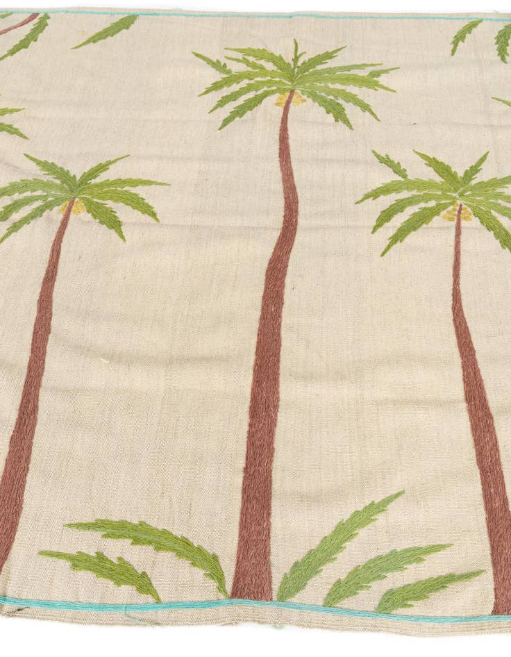 Detail image of  5' 9 x 7' 5  Hand Woven Kilim Suzani Wool Rug