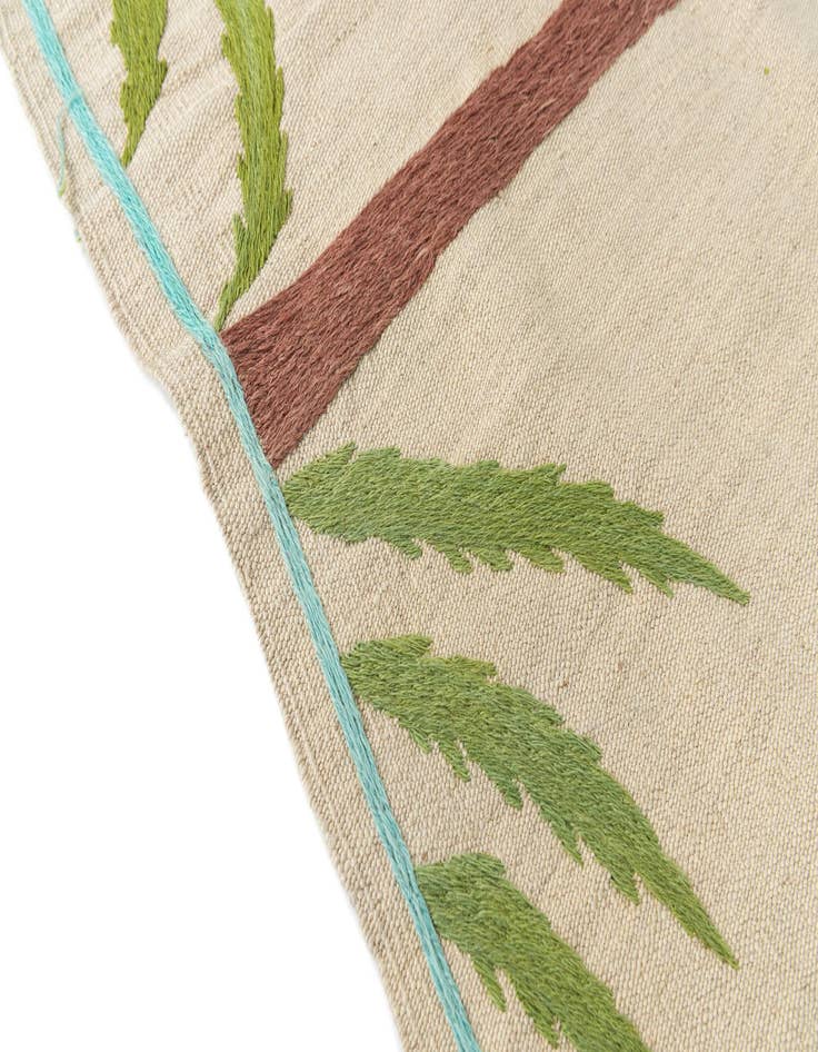 Detail image of  5' 9 x 7' 5  Hand Woven Kilim Suzani Wool Rug