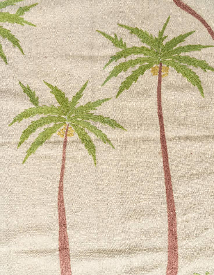 Detail image of  5' 9 x 7' 5  Hand Woven Kilim Suzani Wool Rug