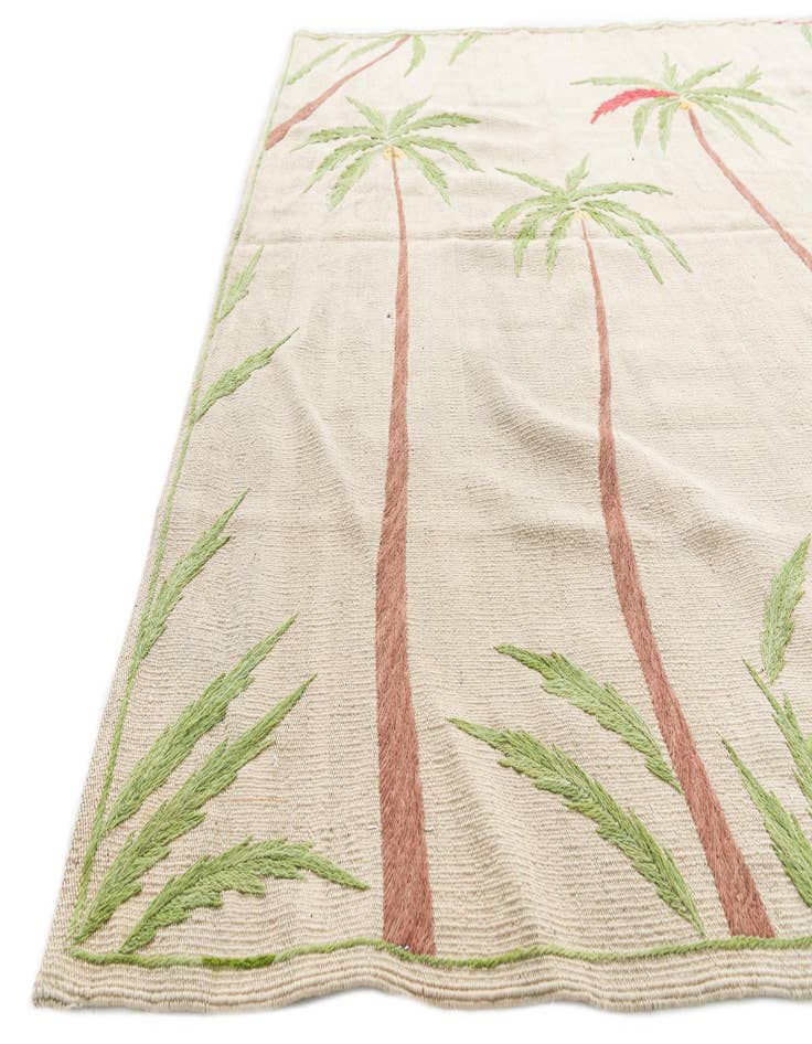 Detail image of  5' 9 x 7' 3  Hand Woven Kilim Suzani Wool Rug