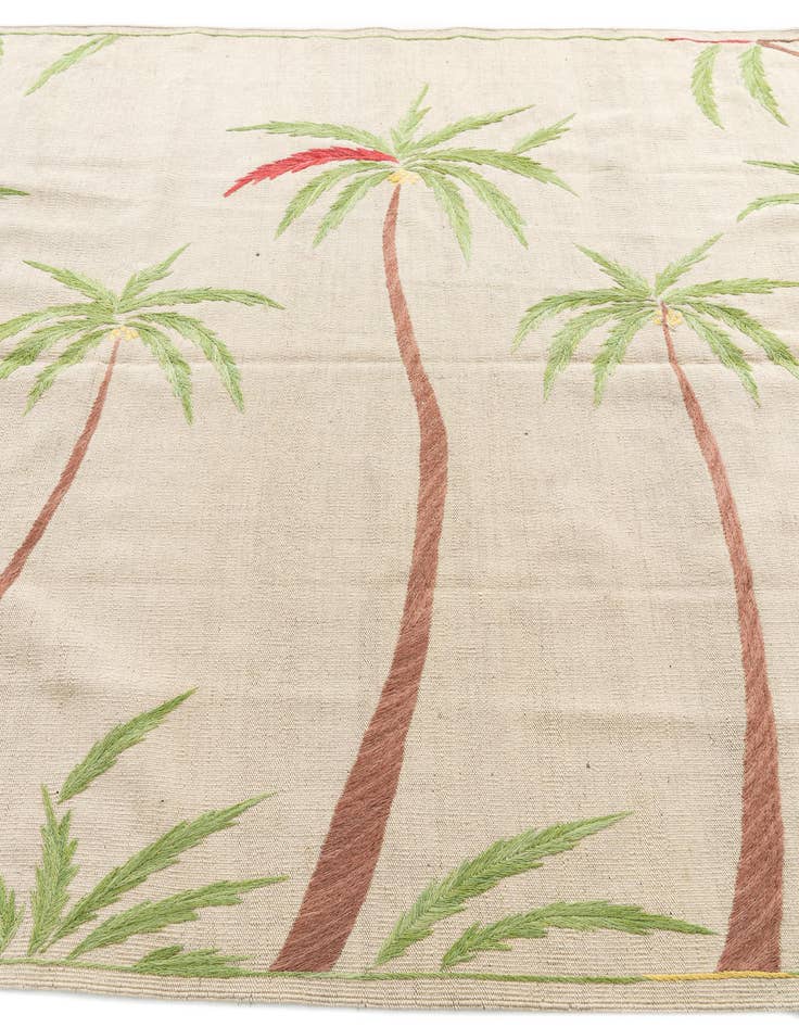 Detail image of  5' 9 x 7' 3  Hand Woven Kilim Suzani Wool Rug