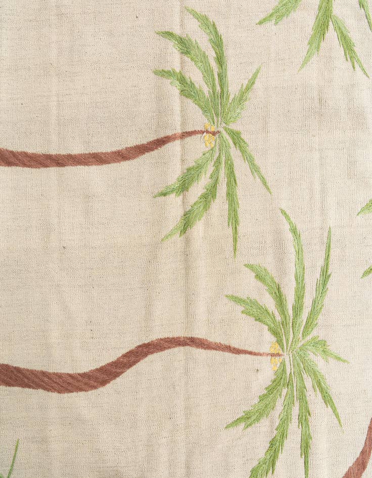 Detail image of  5' 9 x 7' 3  Hand Woven Kilim Suzani Wool Rug