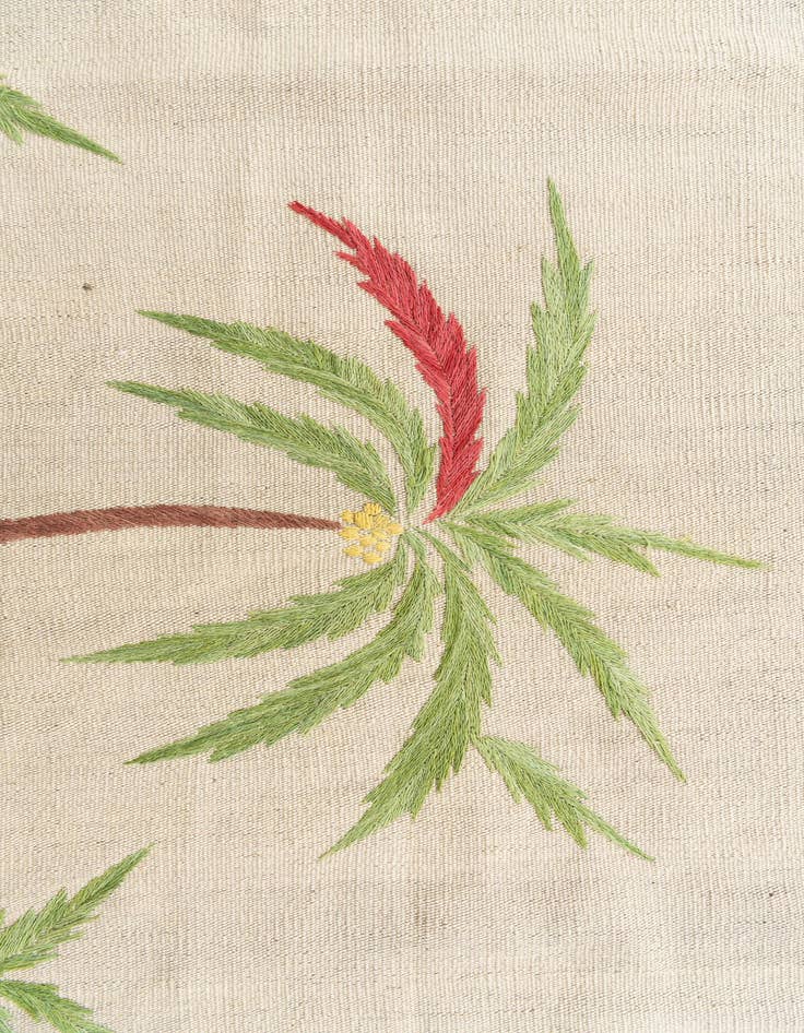 Detail image of  5' 9 x 7' 3  Hand Woven Kilim Suzani Wool Rug