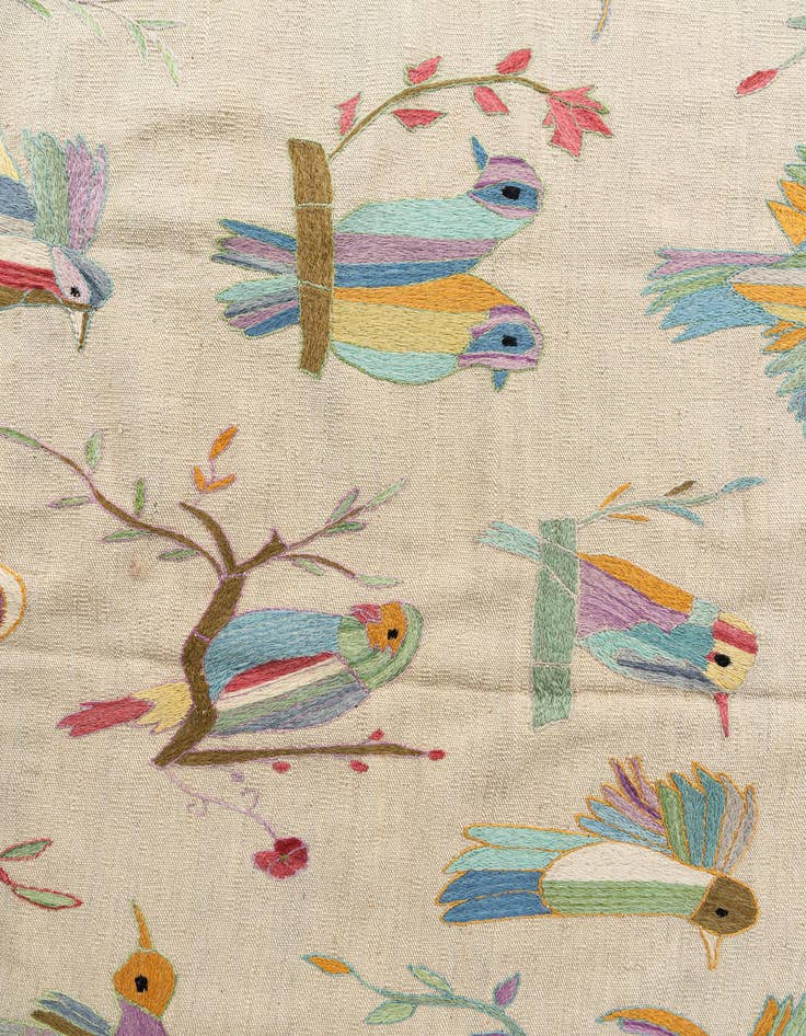 Detail image of  6' 9 x 9' 3  Hand Woven Kilim Suzani Wool Rug