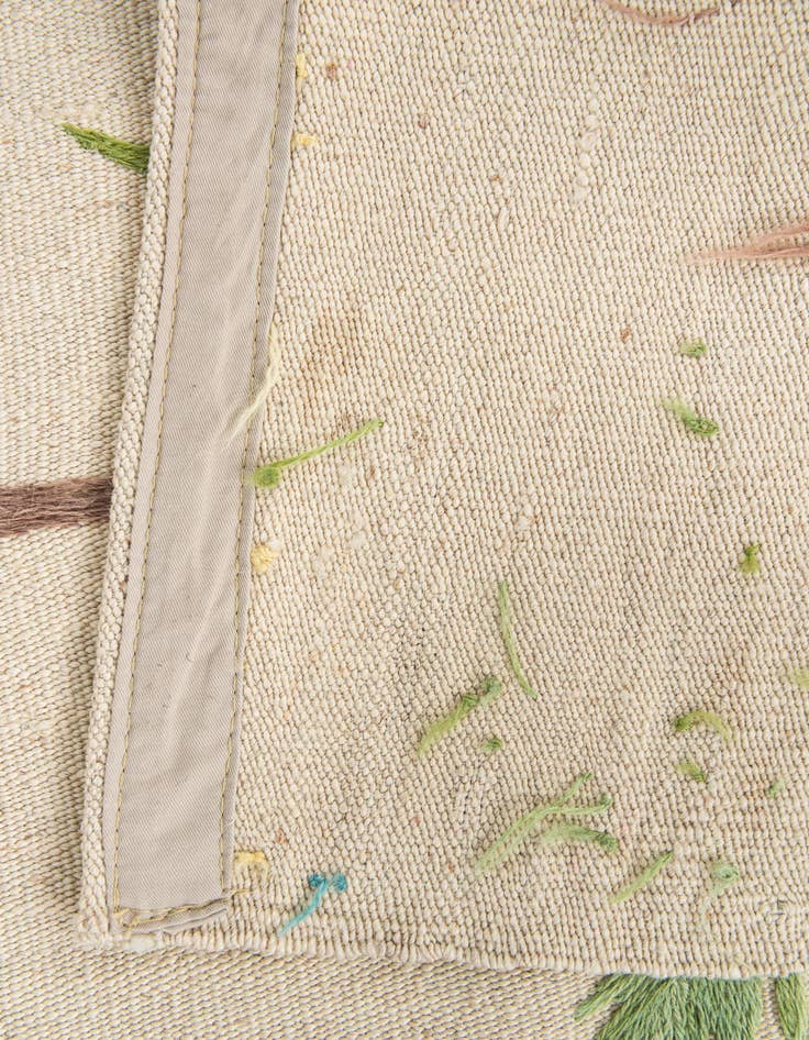 Detail image of  5' 1 x 6' 6  Hand Woven Kilim Suzani Wool Rug