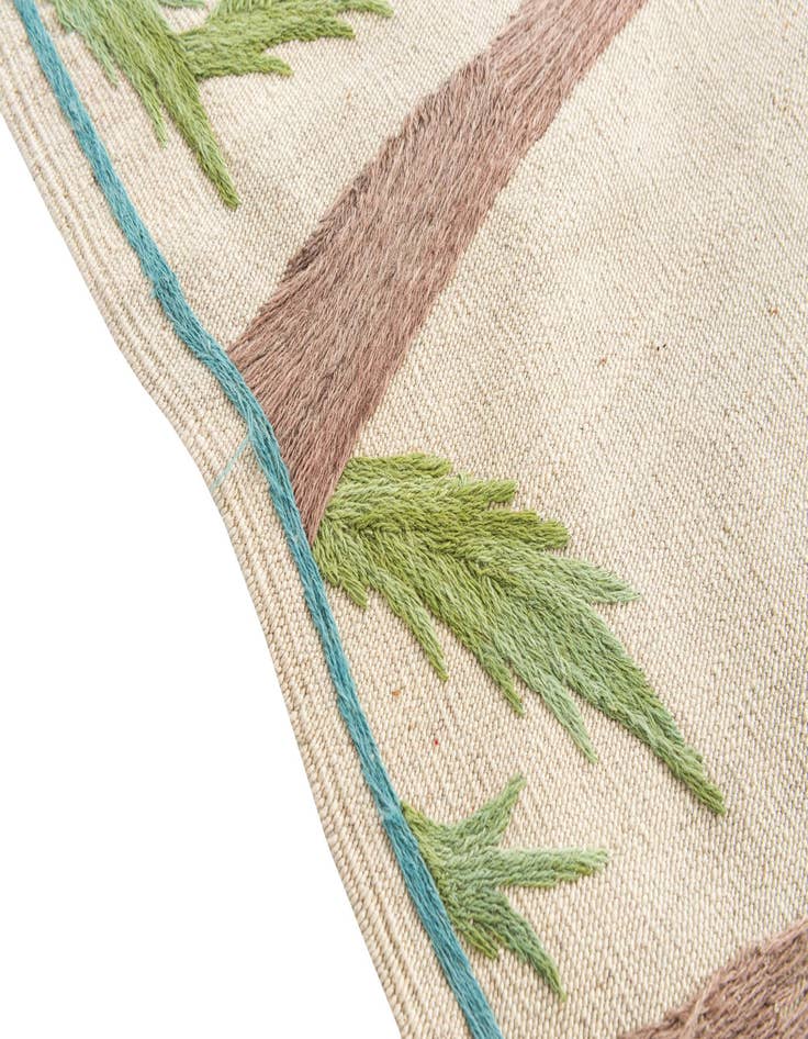 Detail image of  5' 1 x 6' 6  Hand Woven Kilim Suzani Wool Rug