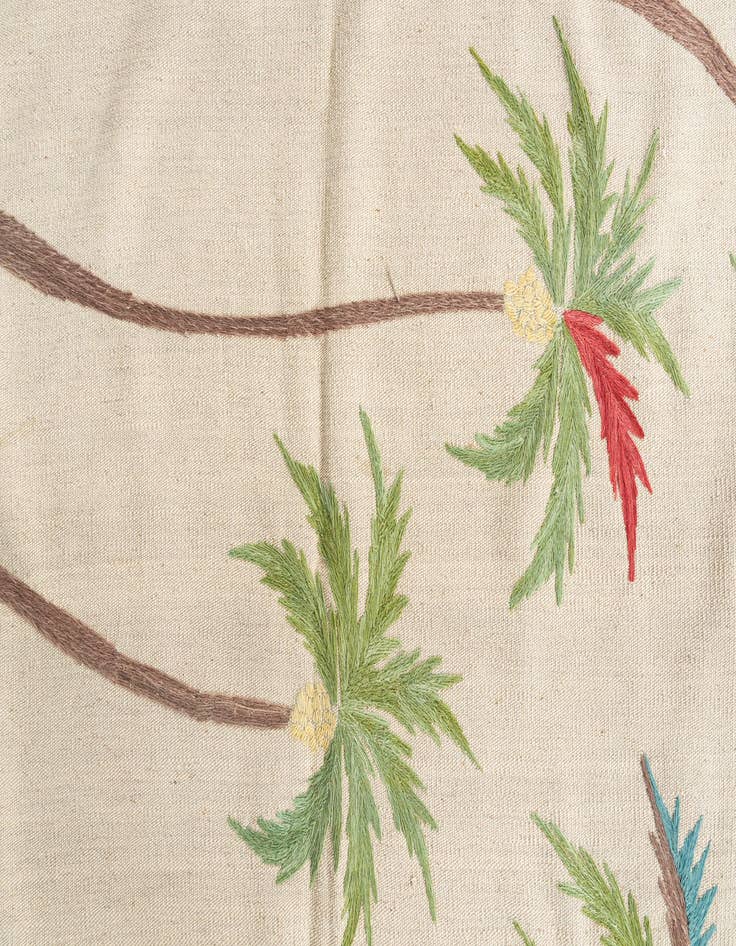 Detail image of  5' 1 x 6' 6  Hand Woven Kilim Suzani Wool Rug