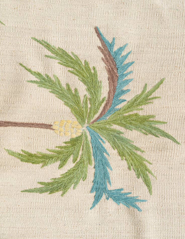 Detail image of  5' 1 x 6' 6  Hand Woven Kilim Suzani Wool Rug