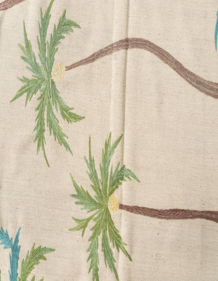 Detail image of  5' 1 x 6' 6  Hand Woven Kilim Suzani Wool Rug