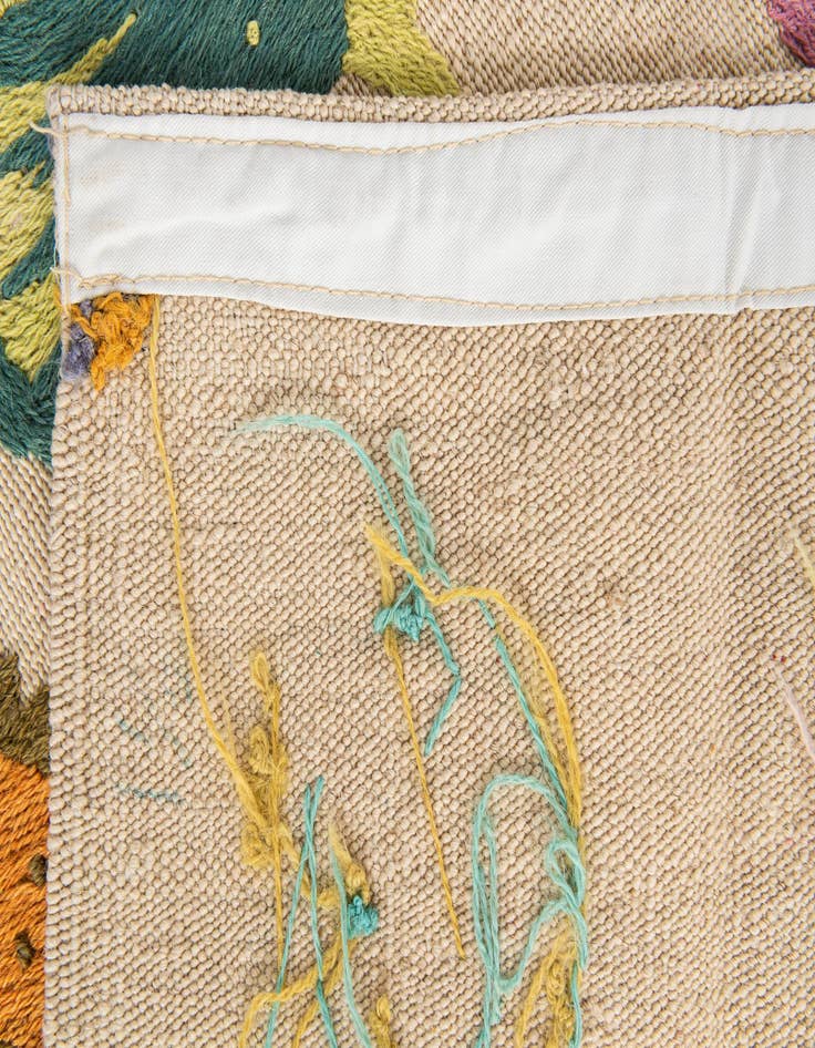 Detail image of  4' x 5' 7  Hand Woven Kilim Suzani Wool Rug