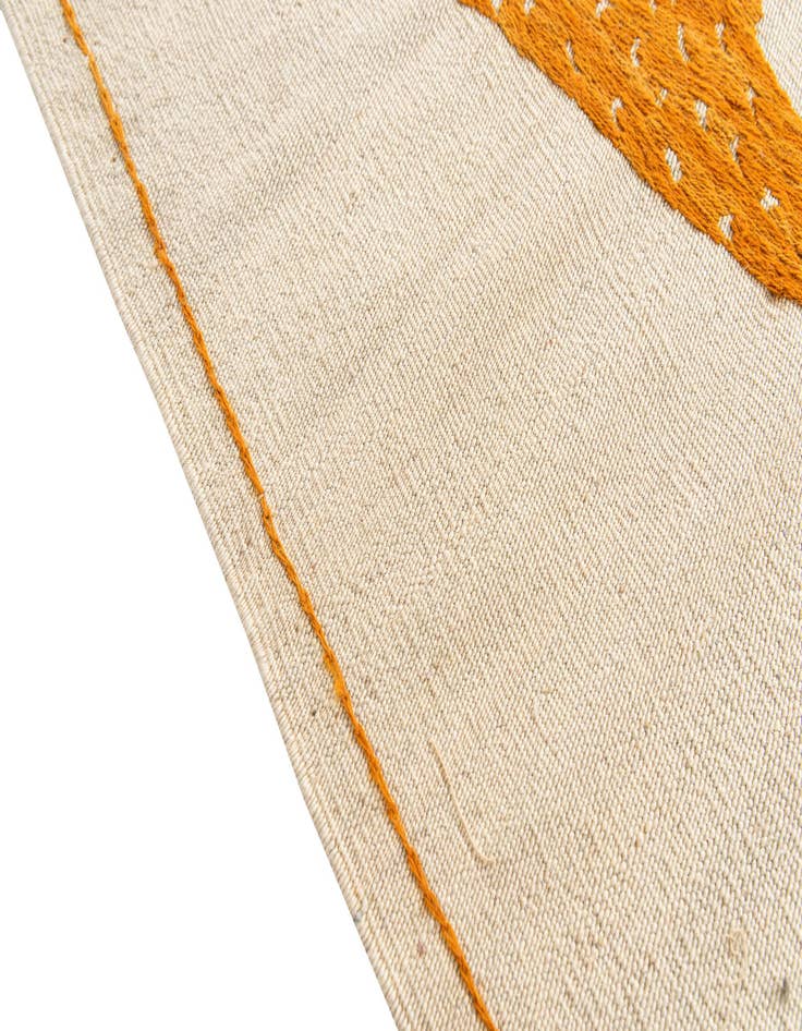 Detail image of  4' 3 x 5' 8  Hand Woven Kilim Suzani Wool Rug