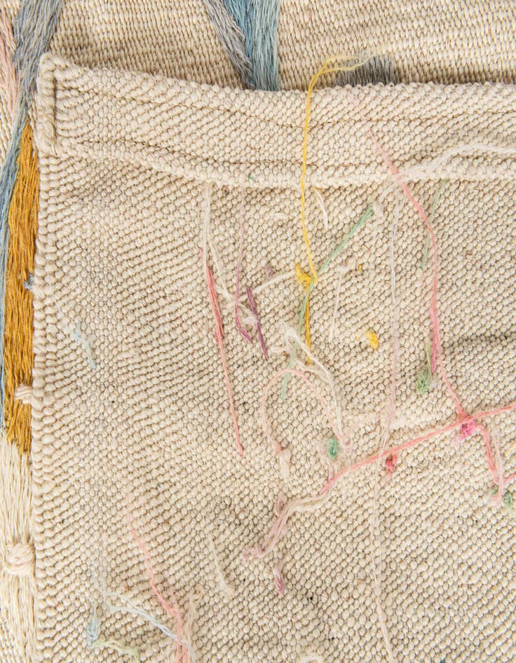 Detail image of  4' x 5' 8  Hand Woven Kilim Suzani Wool Rug