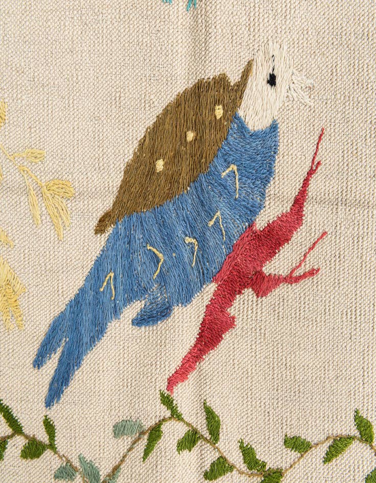 Detail image of  4' 2 x 5' 6  Hand Woven Kilim Suzani Wool Rug