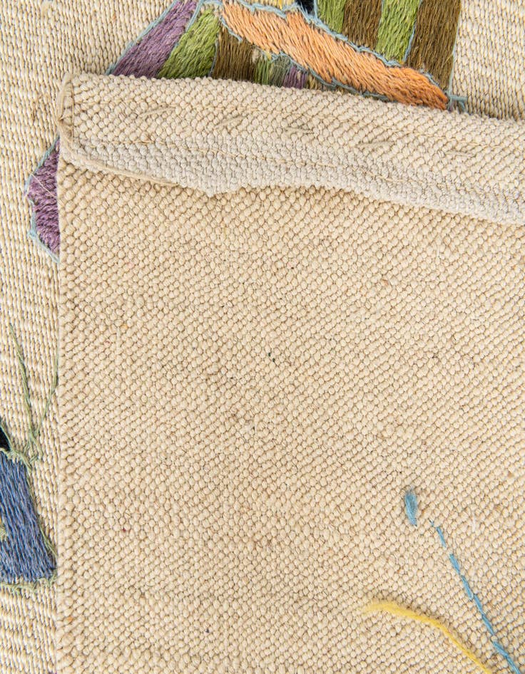 Detail image of  4' 1 x 5' 9  Hand Woven Kilim Suzani Wool Rug