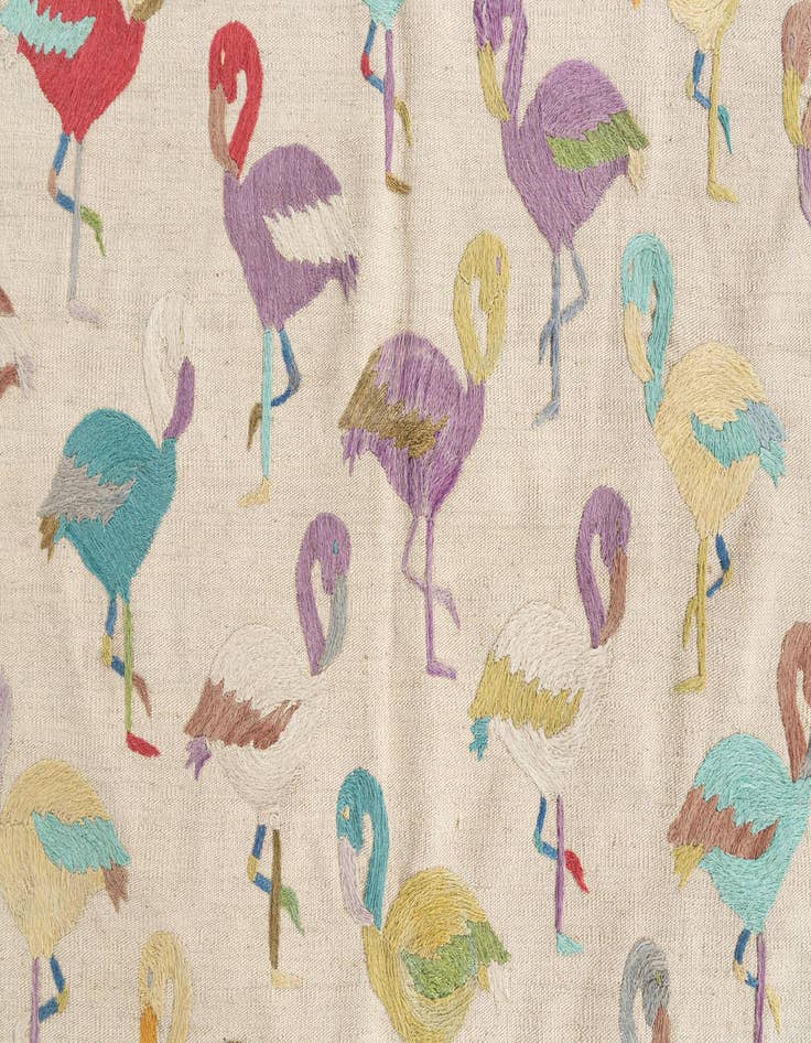 Detail image of  4' 2 x 5' 8  Hand Woven Kilim Suzani Wool Rug