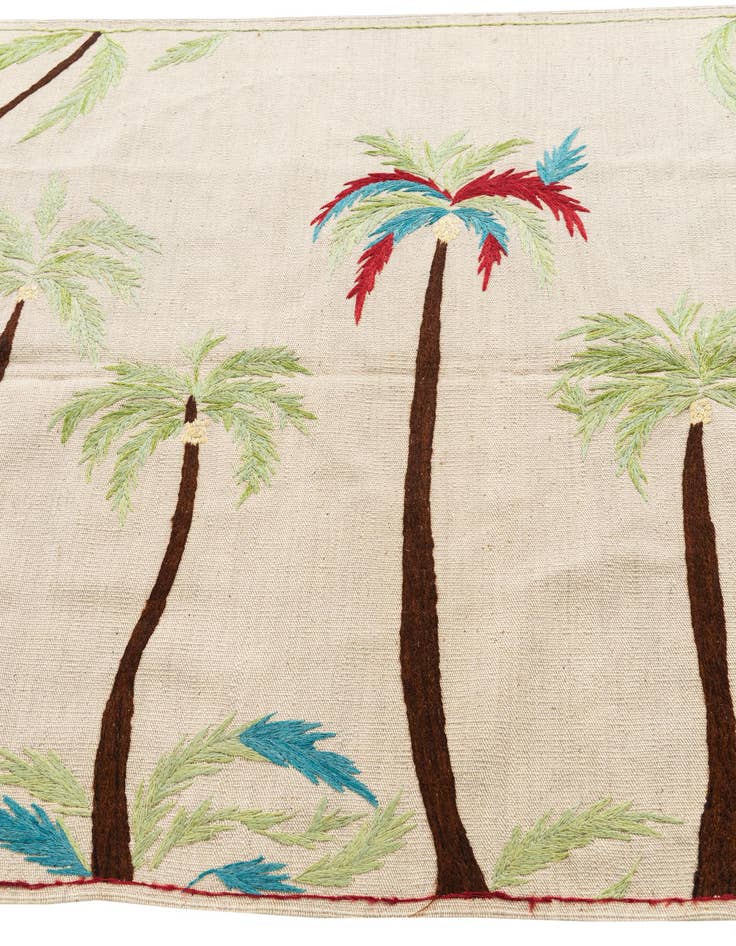 Detail image of  4' 4 x 5' 10  Hand Woven Kilim Suzani Wool Rug