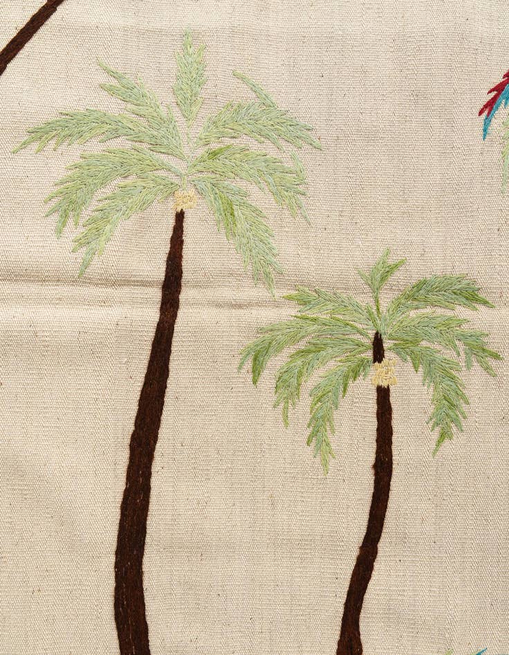 Detail image of  4' 4 x 5' 10  Hand Woven Kilim Suzani Wool Rug