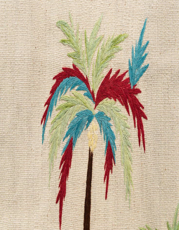 Detail image of  4' 4 x 5' 10  Hand Woven Kilim Suzani Wool Rug