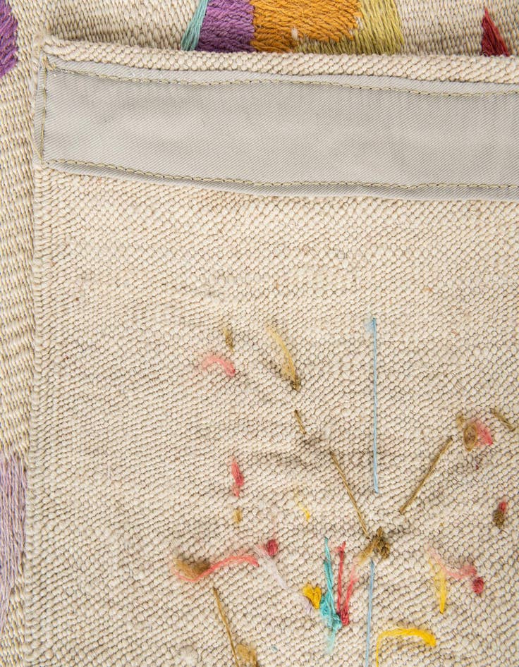 Detail image of  4' 5 x 5' 7  Hand Woven Kilim Suzani Wool Rug