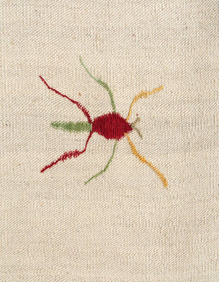 Detail image of  5' 1 x 6' 4  Hand Woven Kilim Suzani Wool Rug