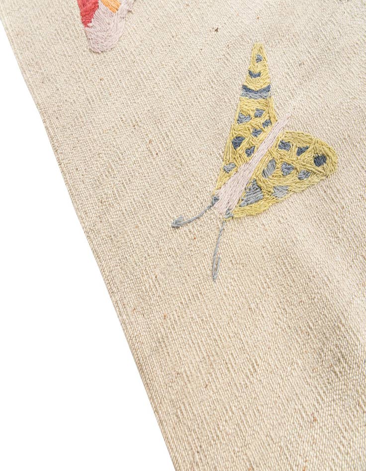 Detail image of  5' 4 x 6'  Hand Woven Kilim Suzani Wool Rug