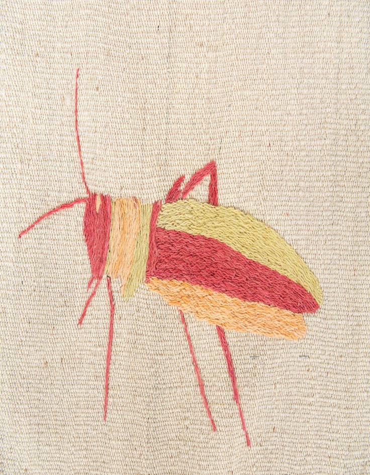 Detail image of  5' 4 x 6'  Hand Woven Kilim Suzani Wool Rug