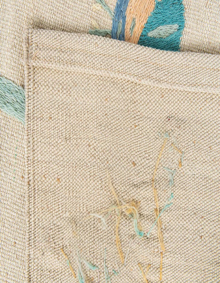 Detail image of  5' 2 x 6' 2  Hand Woven Kilim Suzani Wool Rug