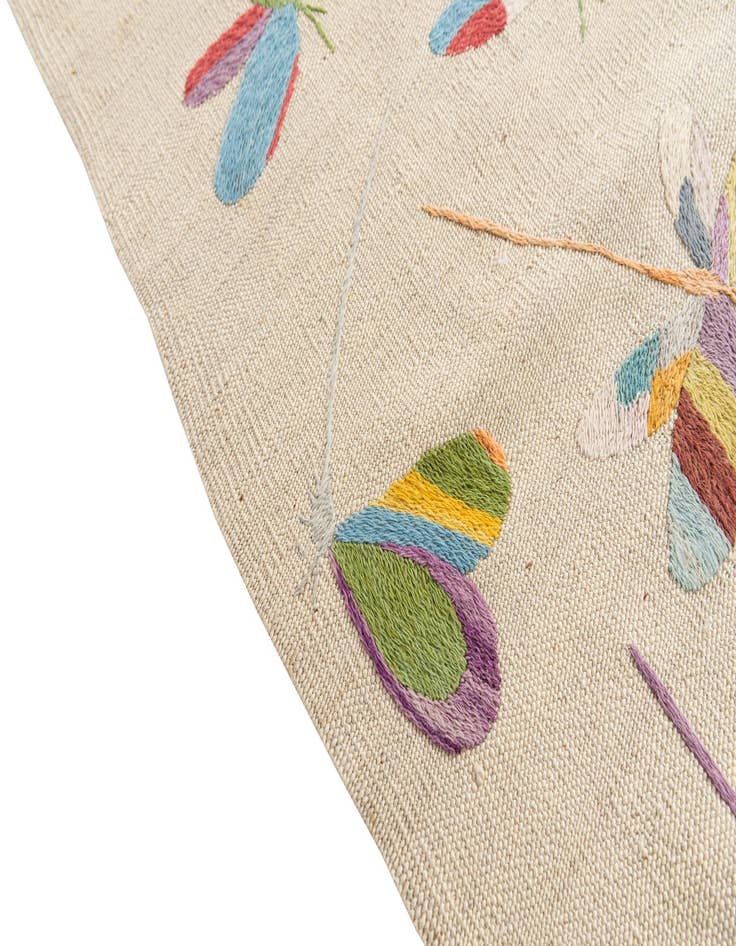 Detail image of  5' 1 x 6' 2  Hand Woven Kilim Suzani Wool Rug