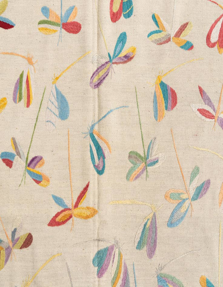 Detail image of  5' 1 x 6' 2  Hand Woven Kilim Suzani Wool Rug