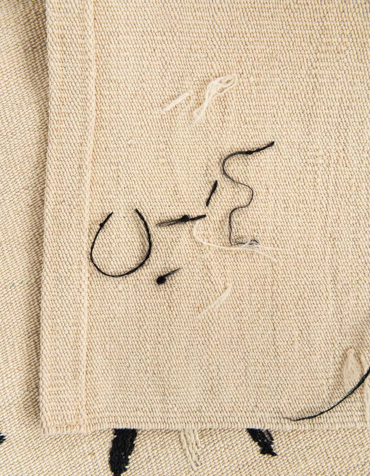 Detail image of  5' 1 x 6' 2  Hand Woven Kilim Suzani Wool Rug