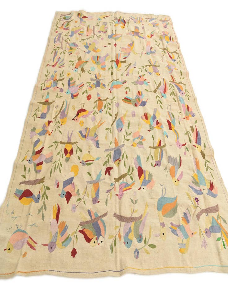 Detail image of  7' 6 x 9' 3  Hand Woven Kilim Suzani Wool Rug