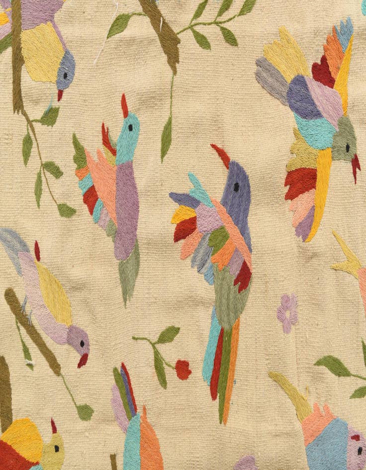 Detail image of  7' 6 x 9' 3  Hand Woven Kilim Suzani Wool Rug