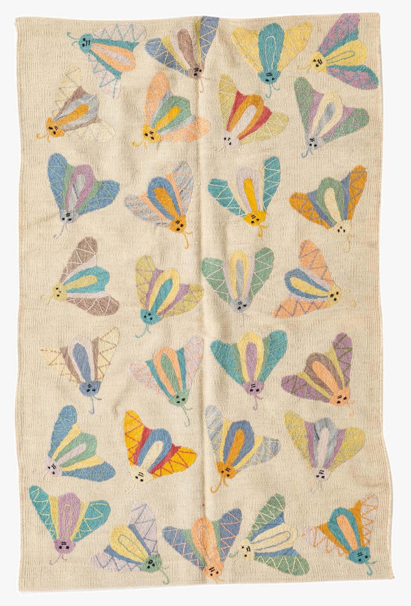  3' x 4' 8  Hand Woven Kilim Suzani Wool Rug