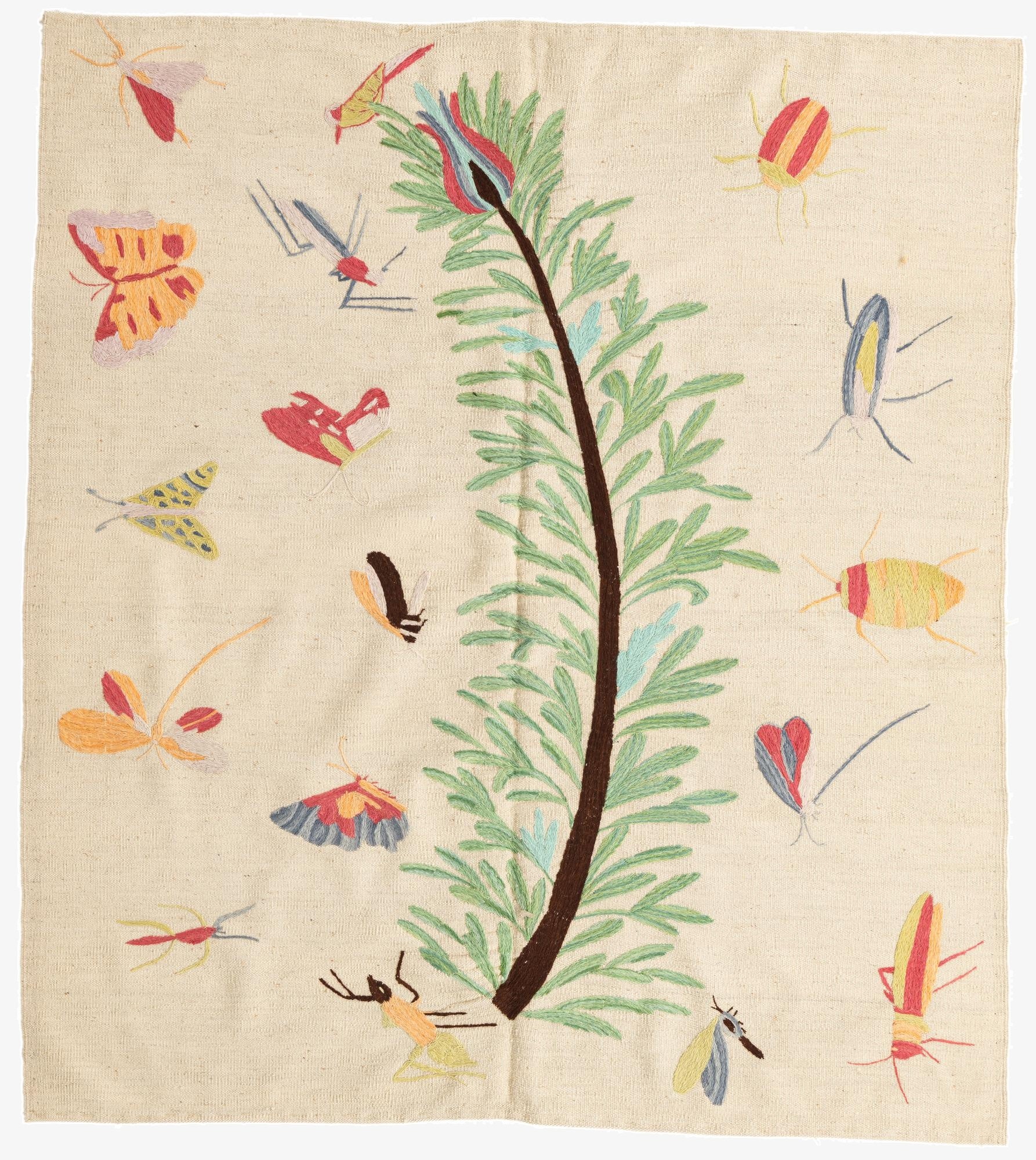  5' 4 x 6'  Hand Woven Kilim Suzani Wool Rug