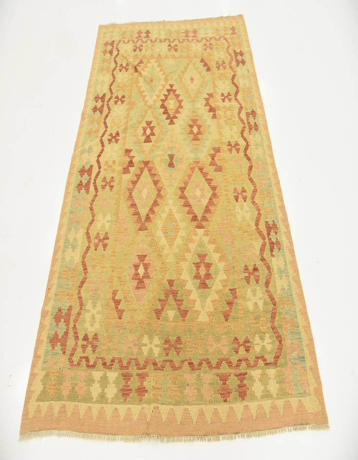 Detail image of  4' 9 x 6' 8  Hand Woven Kilim Waziri Wool Rug