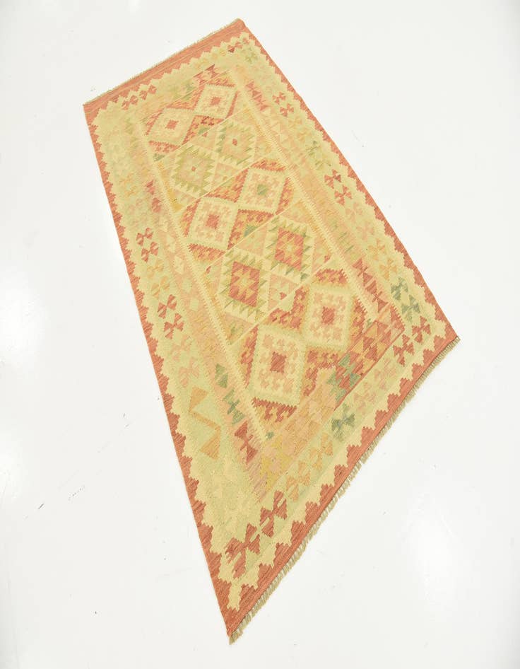 Detail image of  3' 7 x 5' 8  Hand Woven Kilim Waziri Wool Rug