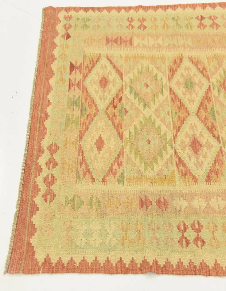 Detail image of  3' 7 x 5' 8  Hand Woven Kilim Waziri Wool Rug