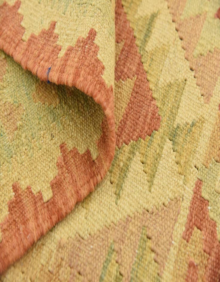 Detail image of  3' 7 x 5' 8  Hand Woven Kilim Waziri Wool Rug