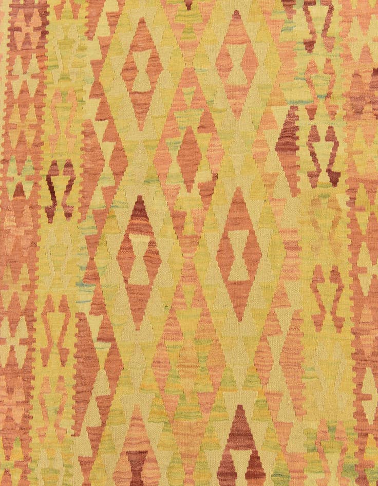 Detail image of  4' 2 x 6' 8  Hand Woven Kilim Waziri Wool Rug
