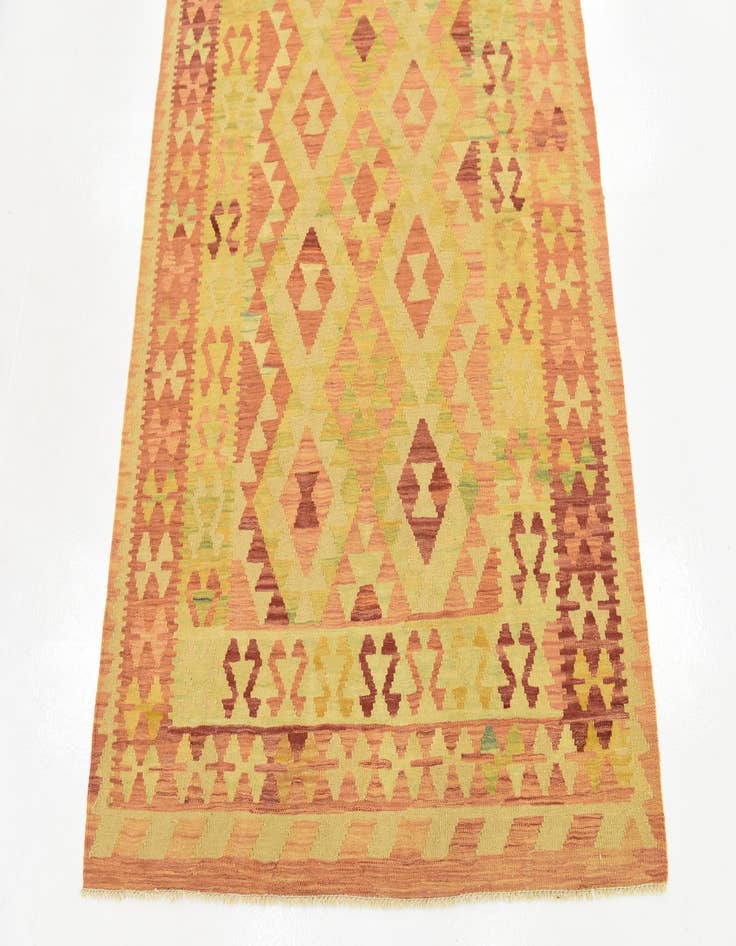 Detail image of  4' 2 x 6' 8  Hand Woven Kilim Waziri Wool Rug