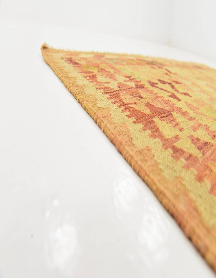 Detail image of  4' 2 x 6' 8  Hand Woven Kilim Waziri Wool Rug